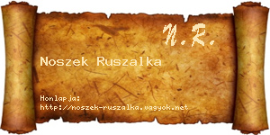 Noszek Ruszalka névjegykártya